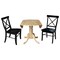 International Concepts 42 in. Dual Drop Leaf Table with 2 Cross Back Dining Chairs - 3 Piece Dining Set K01-42DP-C46-613P - alternate 8